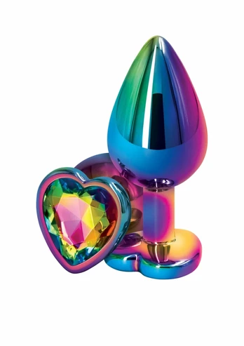 Rear Assets Multicolor Heart M Chrome-Plated Aluminum Plug