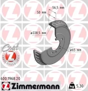 Stabdžių būgnas ZIMMERMANN 600.1968.20 kaina