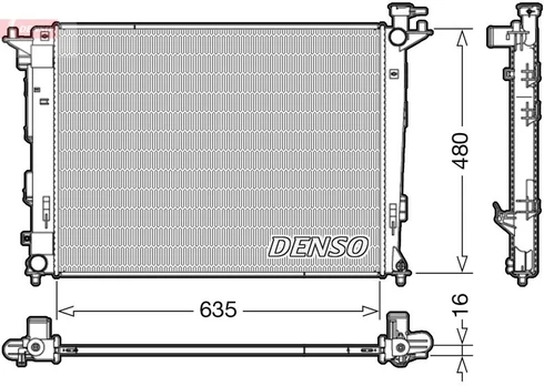 Radiatorius, variklio aušinimas DENSO DRM41006