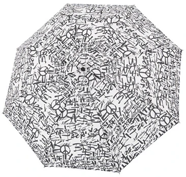 Derby Folding umbrella Hit Mini Graffiti juodas 70065P12CZ
