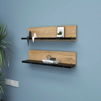 Sienos lentyna Shelf - Juodas