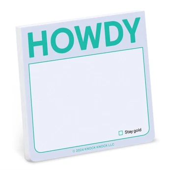 Knock Knock Howdy Sticky Note (Pastel Version)