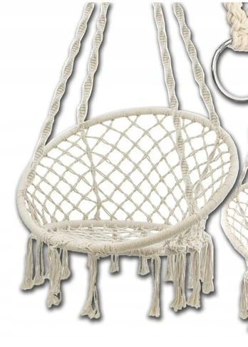 SŪPUOKLĖ SODUI NAMUI 120CM GANDRO LIZDAS SODO KABANTIS KRĖSLAS BOHO