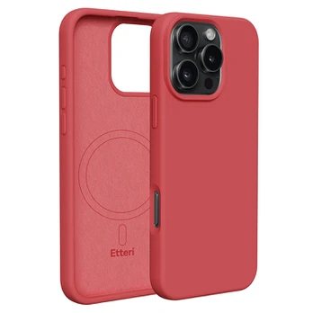 Dėklas Telforceone Etteri Silicone Mag Apple iPhone 16 Pro Max 6,9' raspberry
