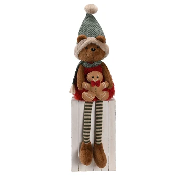 Decoration FUN DORIS H70cm, bear with gingerbread