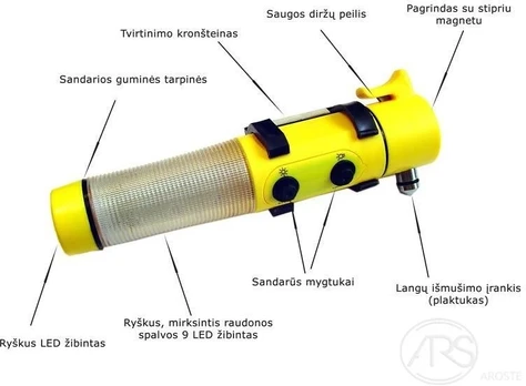 Žibintuvėlis avarinis daugiafunkcinis TL 023