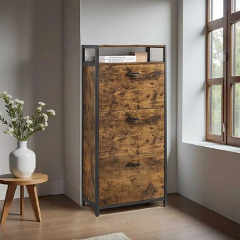 Batai spinta, VASAGLE LBS101B01, 60x30x130 cm, Juoda Ruda