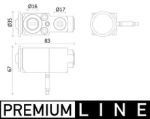 MAHLE AVE 140 000P Air conditioning expansion valve