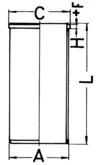 Cilindro įvorė KOLBENSCHMIDT 89734190