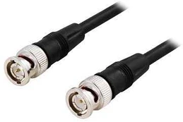 Deltaco Coaxial patch cable, RG59, BNC ma-ma, 75 Ohm, 0.5m, juodas