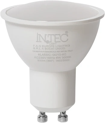 5,5W LED lemputė, balta, GU10, 6500K, dimeriuojama