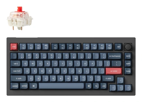 Keychron V1 Max RGB - US Layout - Hot-Swappable Gateron Jupiter Red Wireless Keyboard