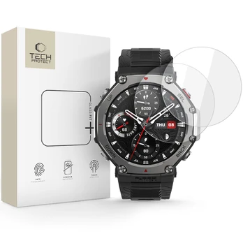 Grūdintas stiklas TECH-PROTECT GLASS FIT+ 2-PACK AMAZFIT T-REX 3 PRO 48MM CLEAR