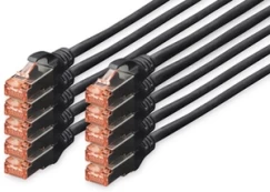 „Digitus Patchcord CAT6“, S-FTP, 0,5 m, 10 vnt (DK-1644-005-BL-10) kaina