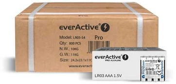 AAA/LR03 everActive Pro šarminės baterijos - 800 vnt.