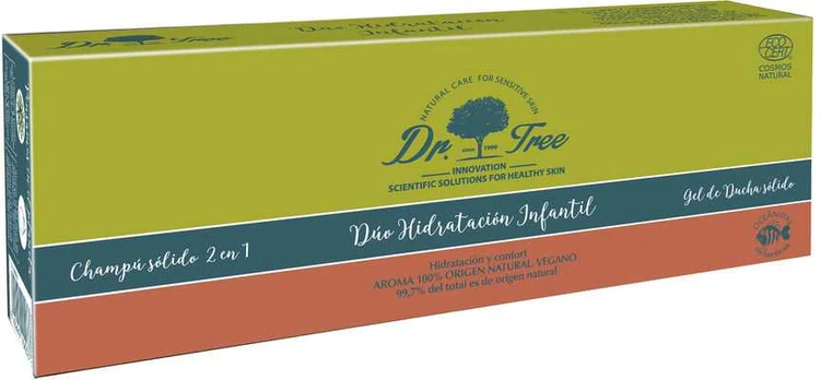 Dr Tree SOLID Šampūnas AND GEL CHILDREN'S HYDRATION SENSITIVE SKIN CASE 2 pcs