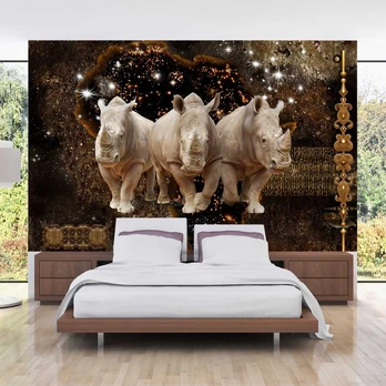 Artgeist Fototapetas - Golden Rhino