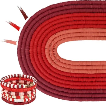 Karoliukų rinkinys, 4 Different Red 10 Strands