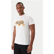 Versace Jeans Couture Marškinėliai 80GAHE02 CJ00E Balta Regular Fit