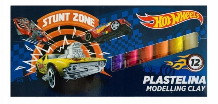 Plastelino rinkinys "hot Wheels", 12 spalvų