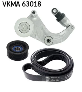 V formos rumbuotas diržas, komplektas SKF VKMA 63018