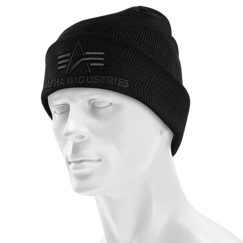 Alpha Industries 3D Beanie Black Žieminė kepurė