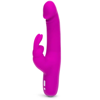Happy Rabbit - Slimline Realistic Rabbit Vibrator Purple vibratorius kiškutis