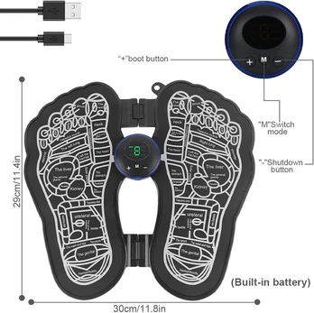 EMS, USB įkraunamas pėdų masažuoklis