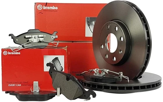 Brembo stabdžių diskai + kaladėlės priekis Opel Astra G