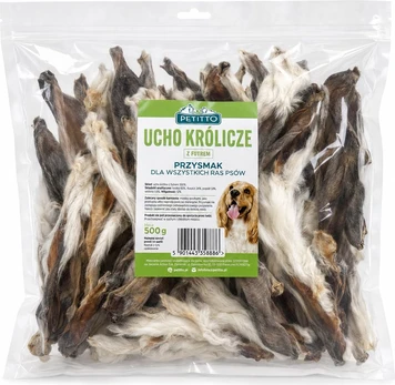 PETITTO - ucho królicze su futrem- 500g