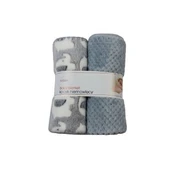 Blanket - 875 - CORAL + PRINT 3D - 2 PACK - size 80x90 - GREY kaina