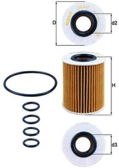 MAHLE OX 437D Alyvos filtras
