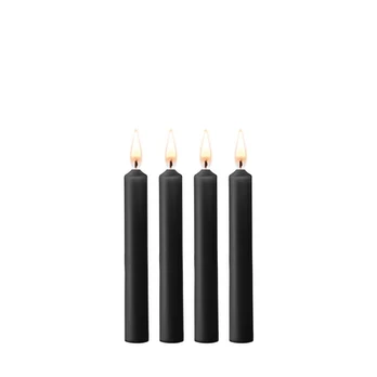 Ouch By Shots Ouch! Teasing Wax Candles Set - 4 Juodas Pieces, Low-Temperature Formula