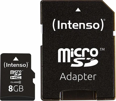 Intenso MEMORY MICRO SDHC 8GB C10/W/ADAPTER 3413460 INTENSO