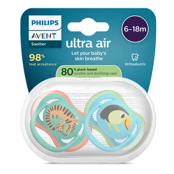 Philips Avent - Ultra air soother, 6-18m, Blue/turquoise