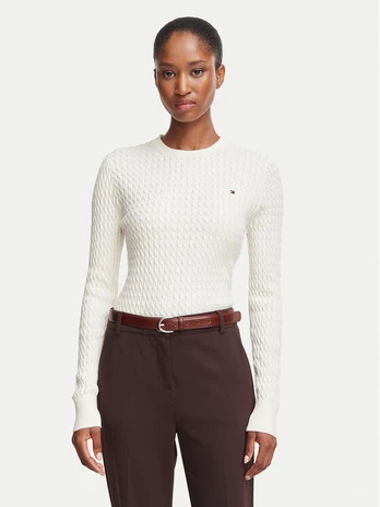 Tommy Hilfiger Megztinis WW0WW44993 Kreminė Regular Fit