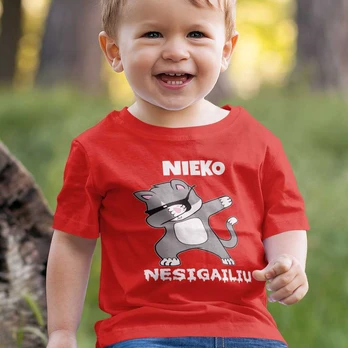 Vaikiški marškinėliai "Nieko nesigaliu"