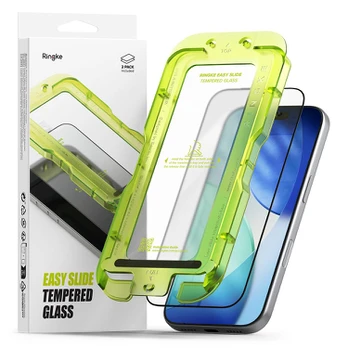 Apsauginis grūdintas stiklas Apple iPhone 17 Pro telefonui "Ringke Easy Slide 2-Pack"