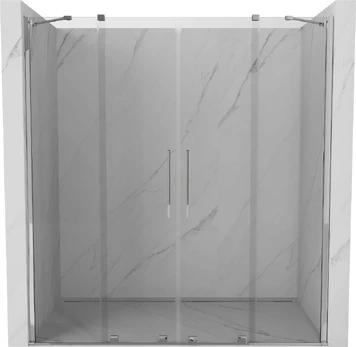 Dušo durys Mexen Velar Duo, 200 cm x 200 cm, chromo