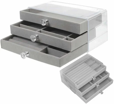 Dėžutė papuošalams SX130 pilka