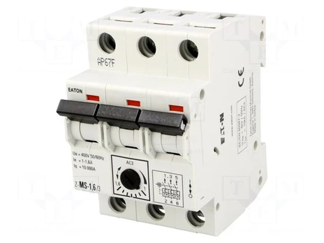 Motor breaker | 0.55kW | 220÷440VAC | DIN | 1÷1.6A | IP20 | -25÷50°C