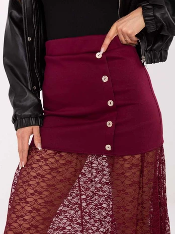 Italy Moda Spódnica-MI-SD-3292.09P-bordinė