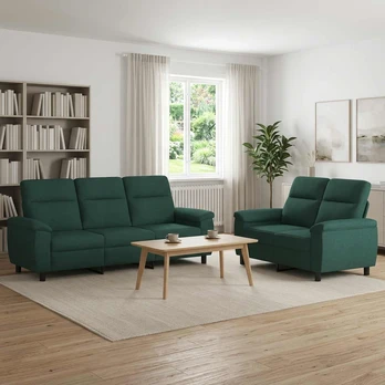 Sofa Sofos komplektas 2 vnt. Tamsiai žalia Audinys