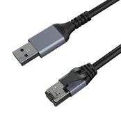 Interneto kabelis CAT6 UTP, USB3.0 Type-A - RJ45, 3m kaina