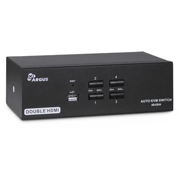 Inter-Tech AS-42HA HDMI KVM switch Juodas
