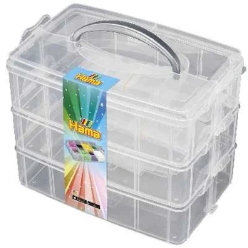 Hama Beads 6750, Storage box, Translucent, Rectangular, Monochromatic, Plastic, Plastic