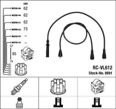NGK 8891 Uždegimo laido komplektas
