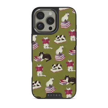 Curious Cat - iPhone 16 Pro Case, Elite Dark (MagSafe) / Gunmetal