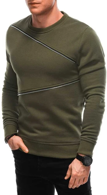 Vyriškas chaki džemperis Zipper