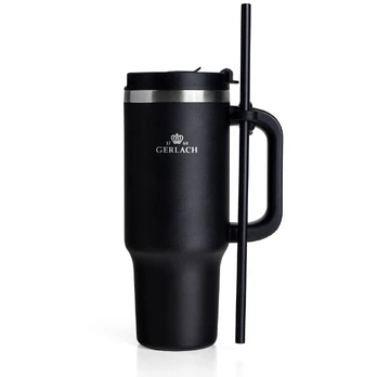 Gerlach SMART šiluminis puodelis, 0,9 l, juodas